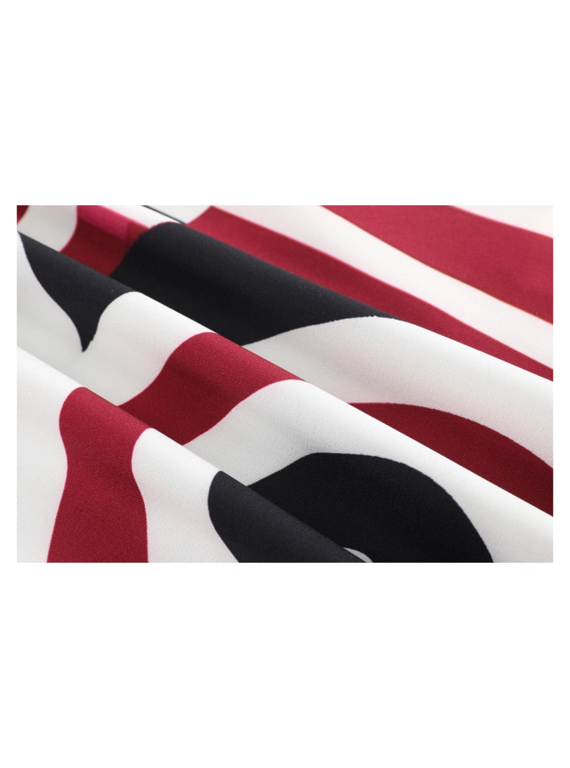 Red Optical Geometry Shirt — detail 5