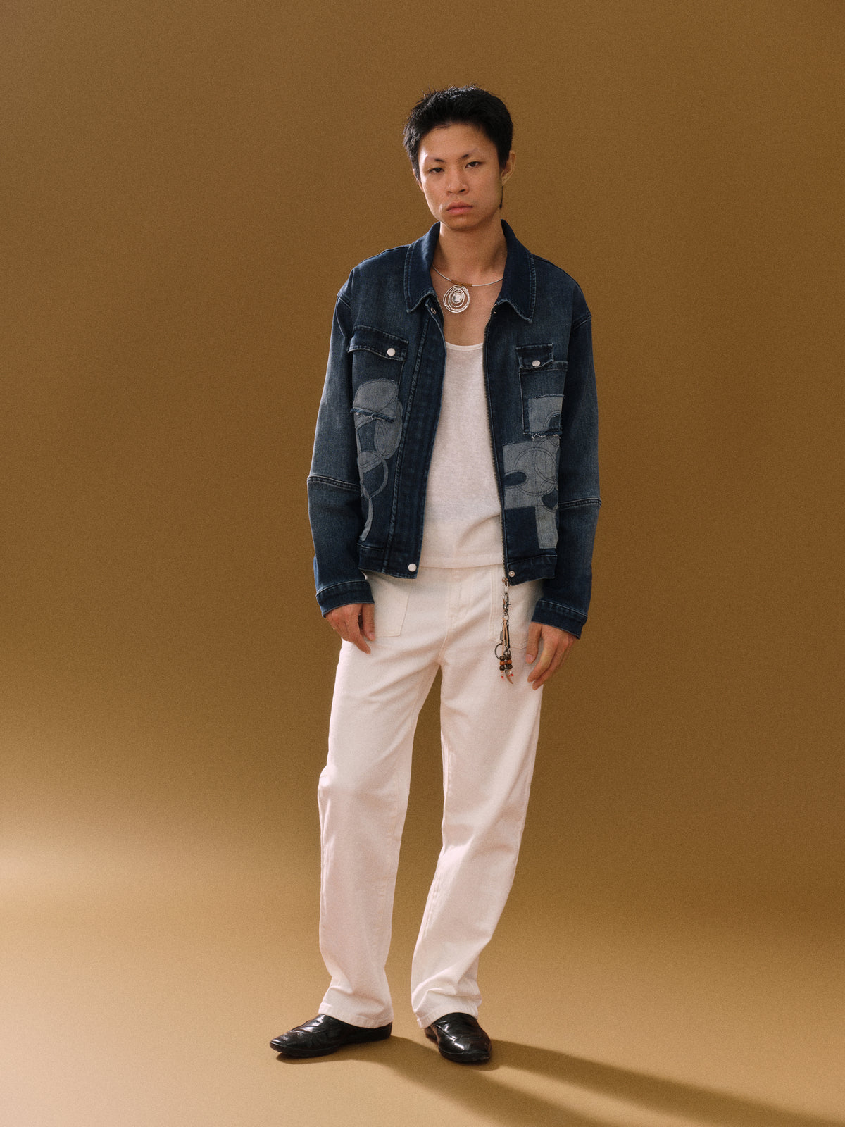 Sun Naqsha Patch Denim Jacket