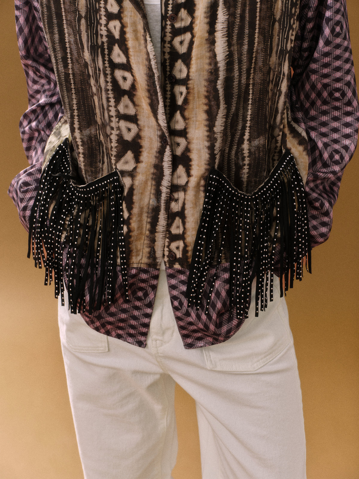Safar Naqsha Fringe Shirt