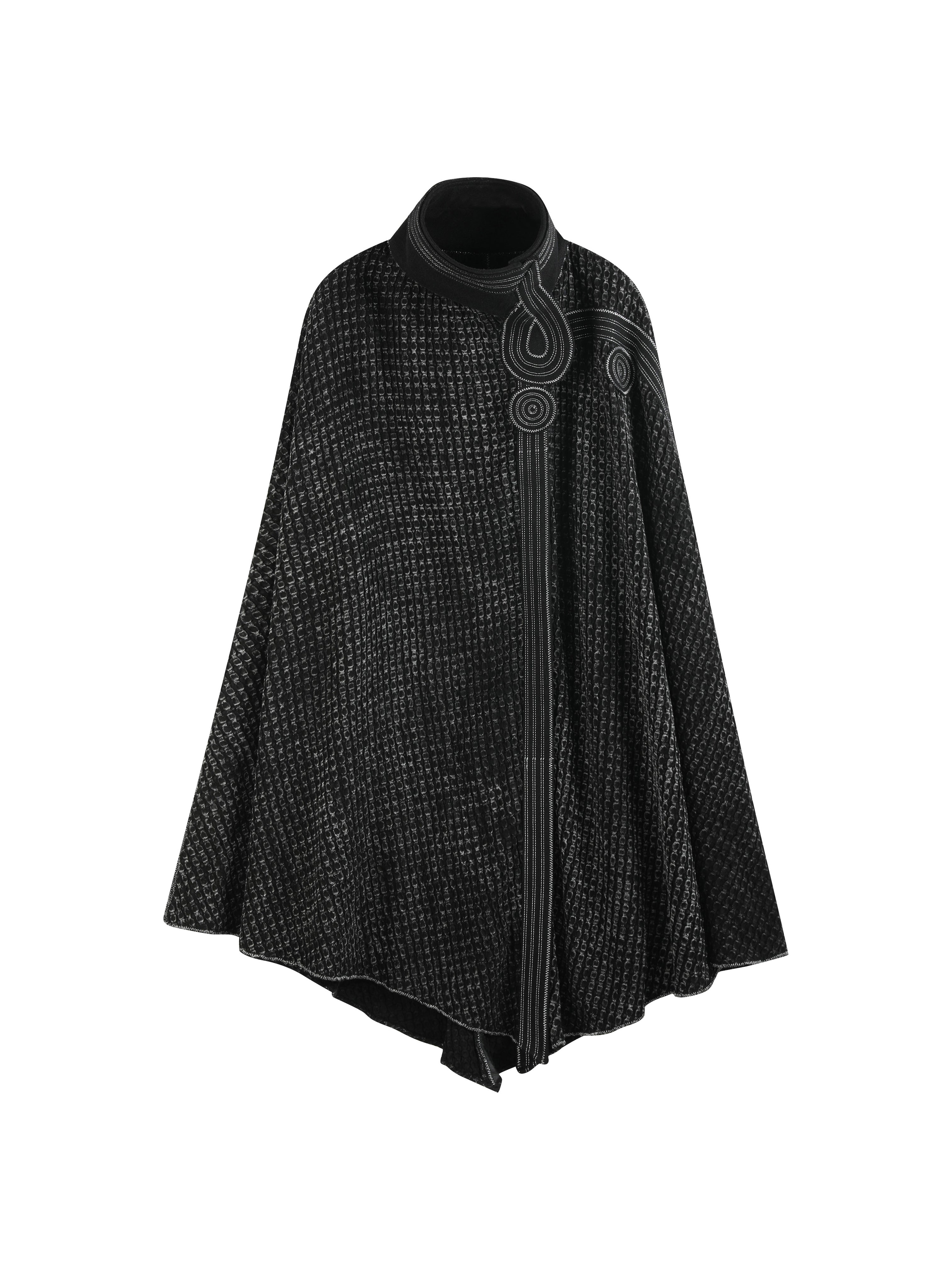 Amanar Geometry Cape – Read Moh in Red
