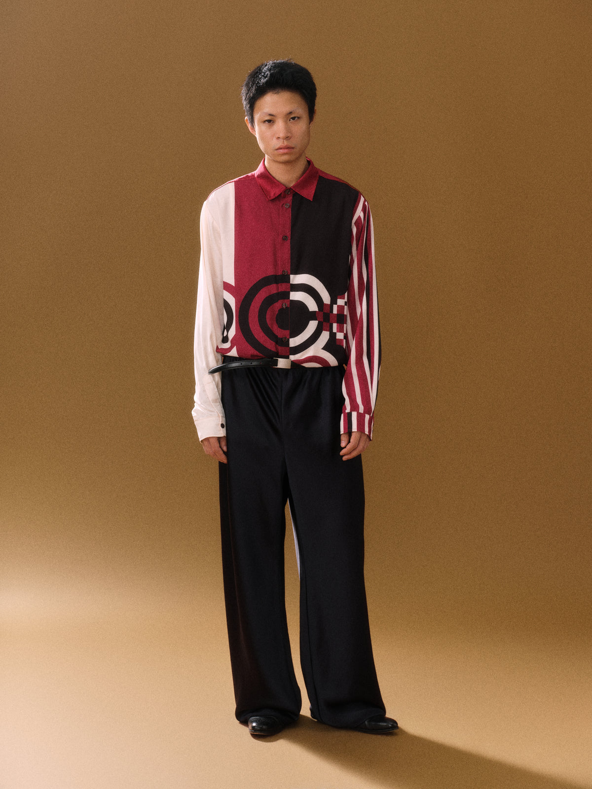Red Basari Geometry Shirt