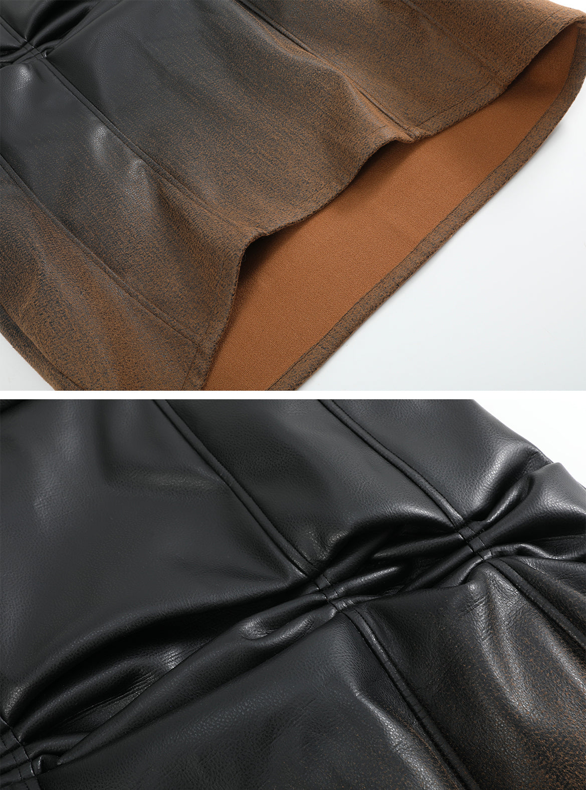 Tazarine Formed Leather Skirt