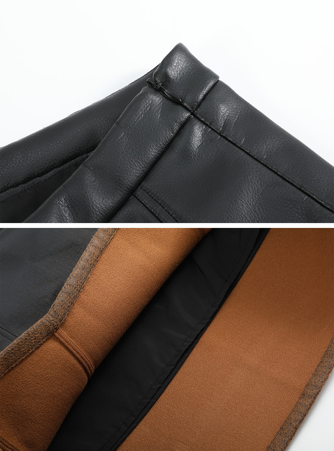 Tazarine Formed Leather Skirt