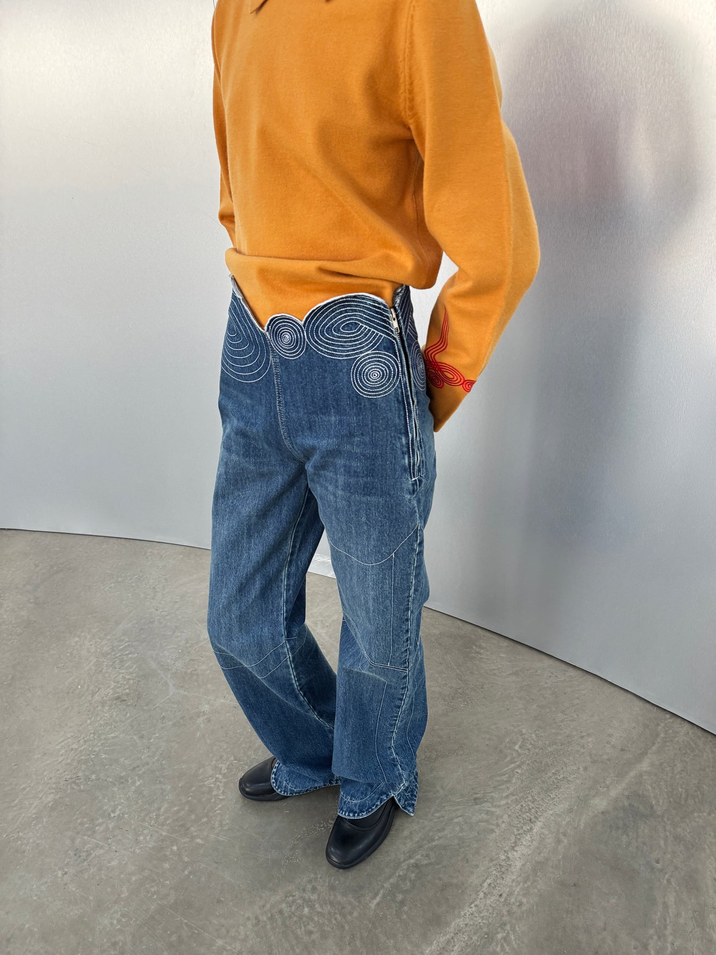 Amanjena Waist Geometry Denim