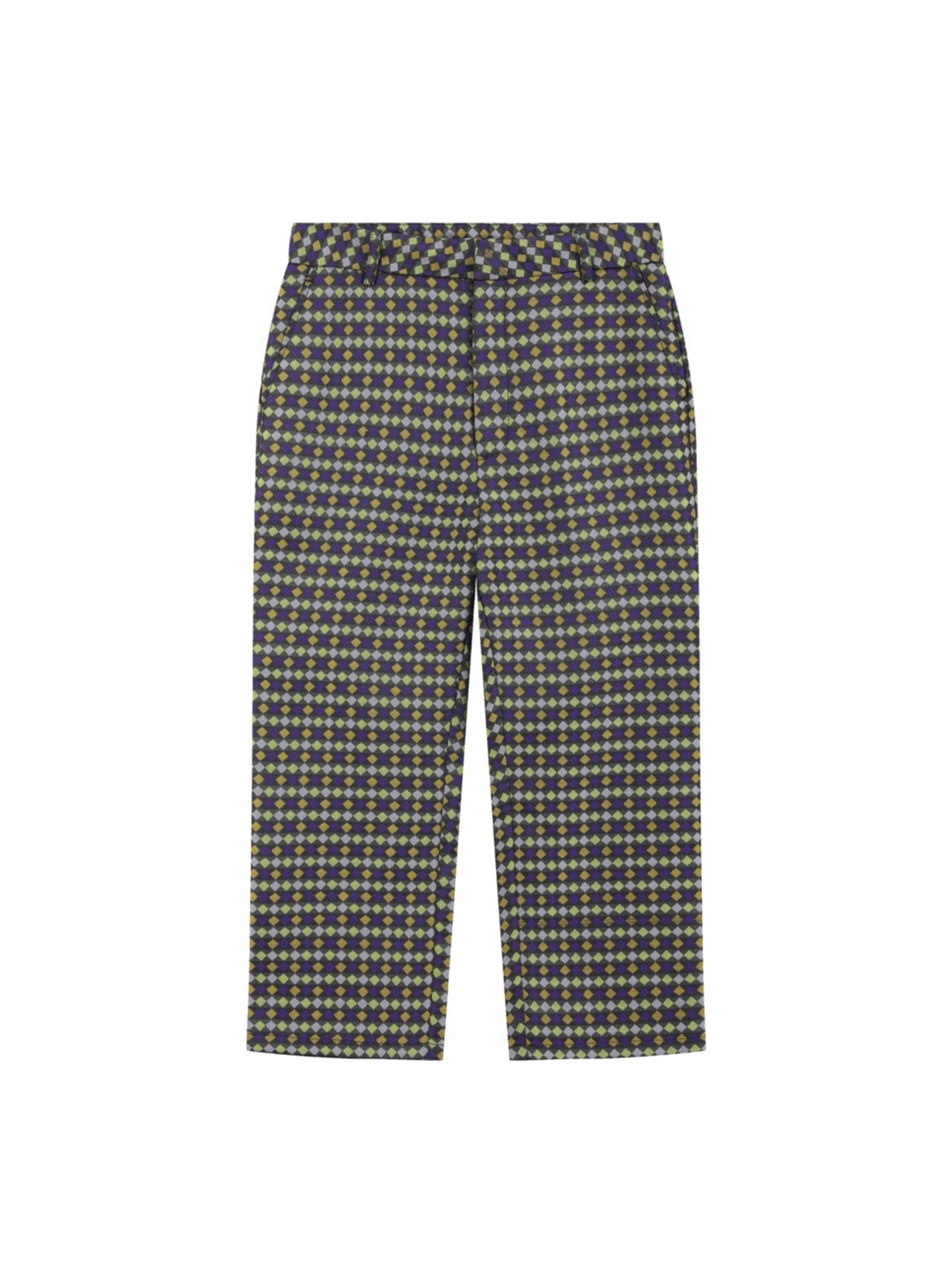 Geometry Jacquard Straight-Leg Trousers — front view