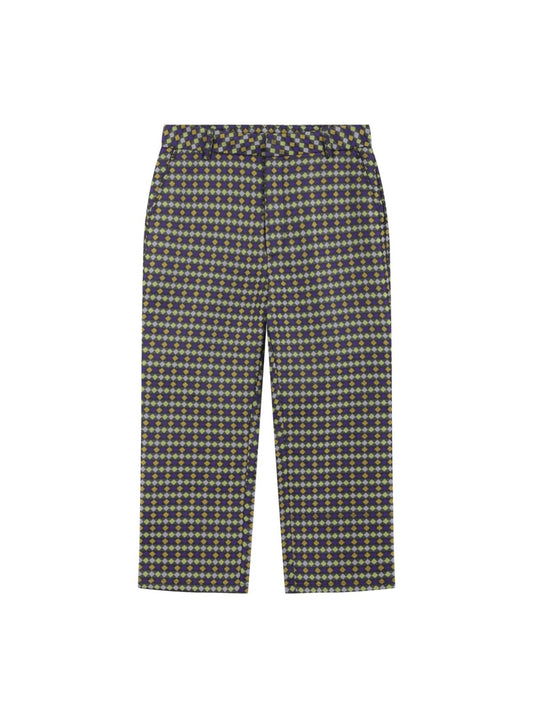 Geometry Jacquard Straight-Leg Trousers — front view