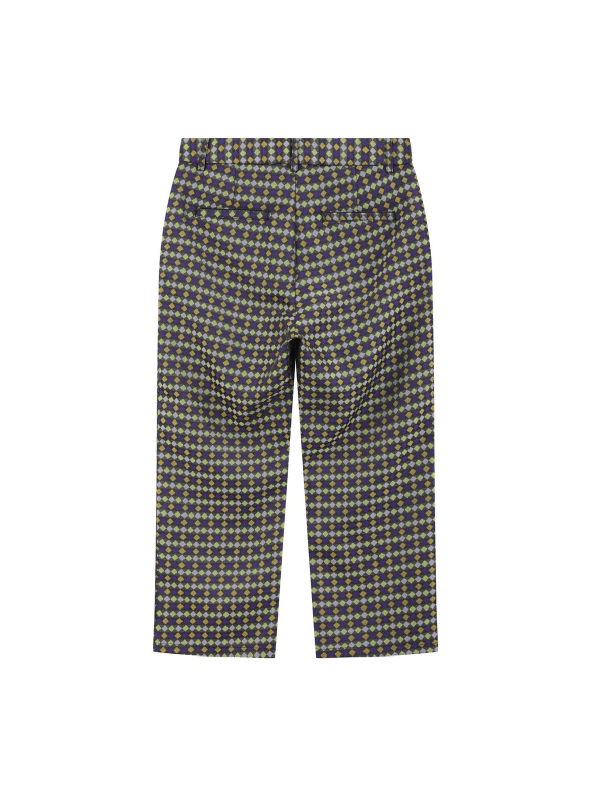 Geometry Jacquard Straight-Leg Trousers — back view