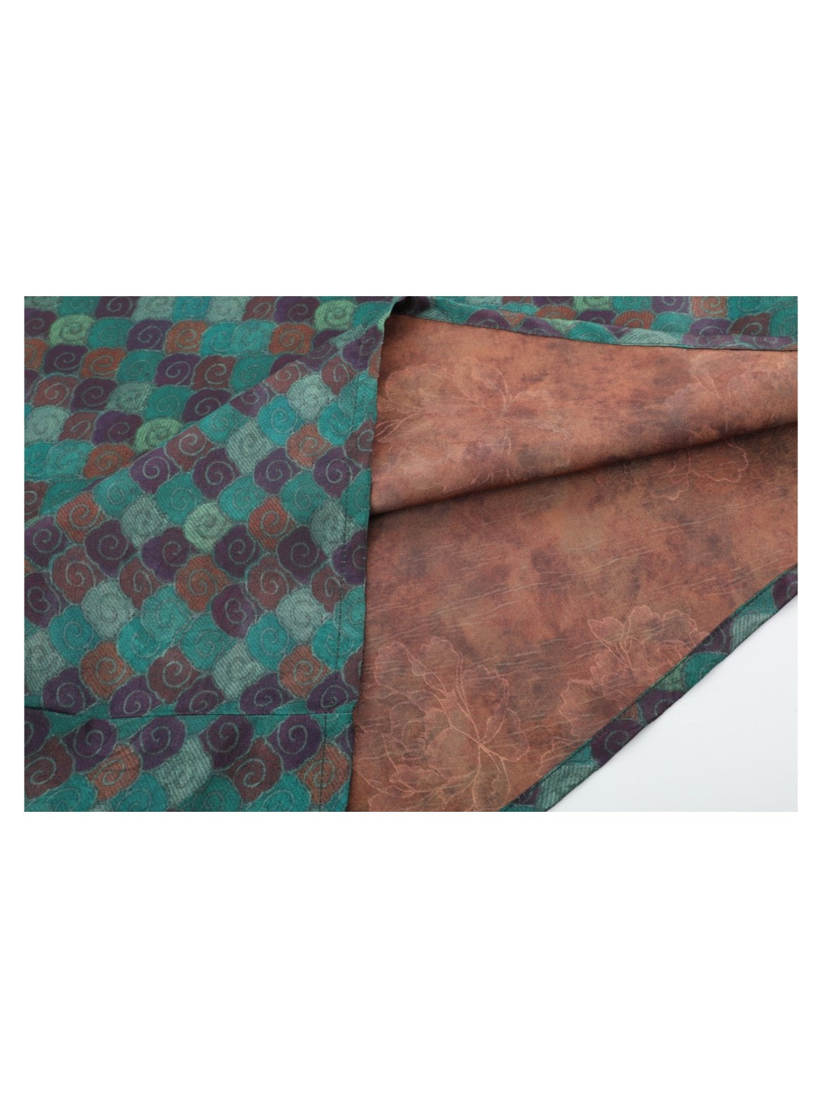 Teal Motif Wide-Sleeve Top — detail 4