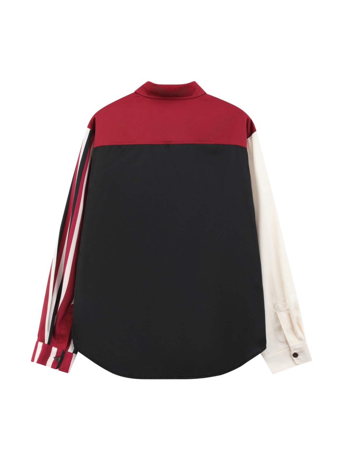 Red Optical Geometry Shirt — back view