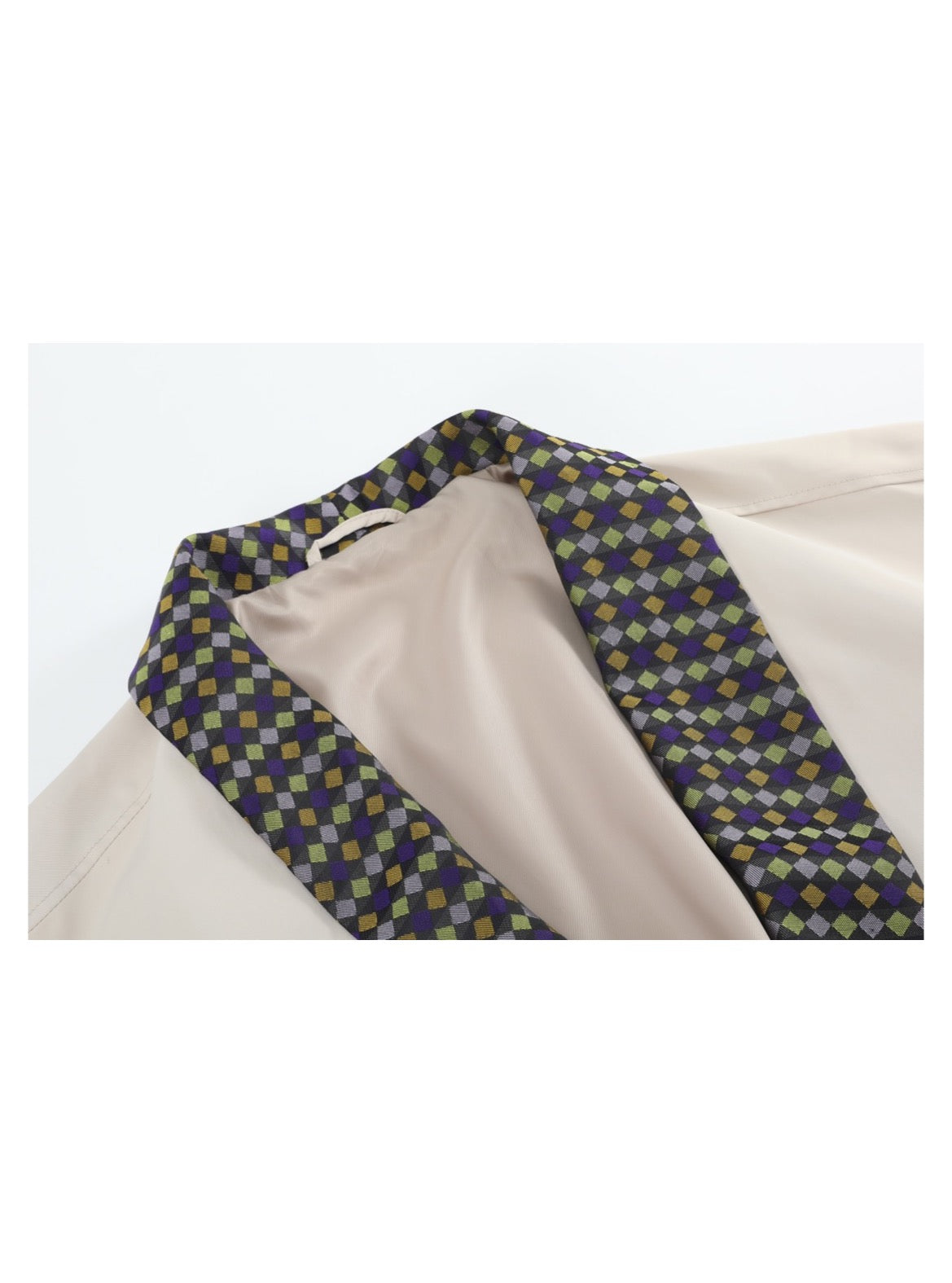 Ivory Geometry-Collar Jacket — detail 1