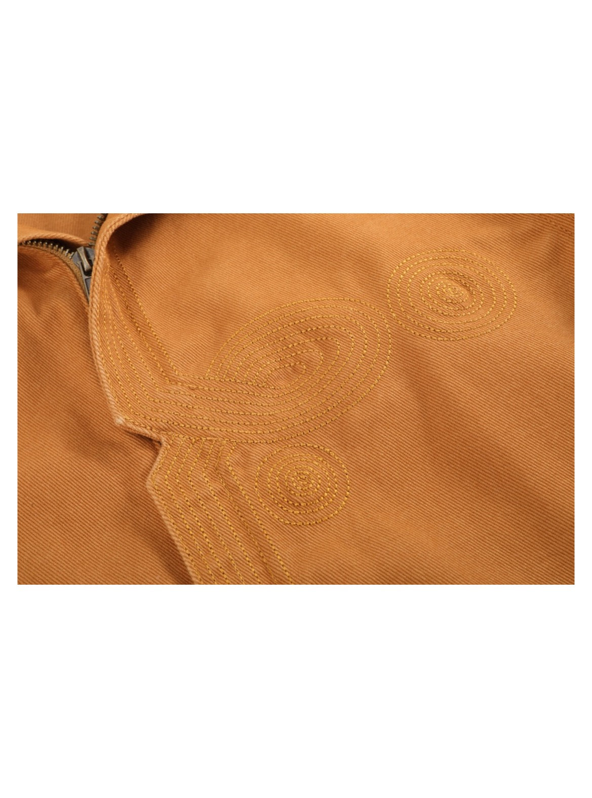 Ochre Contrast-Sleeve Jacket — detail 3