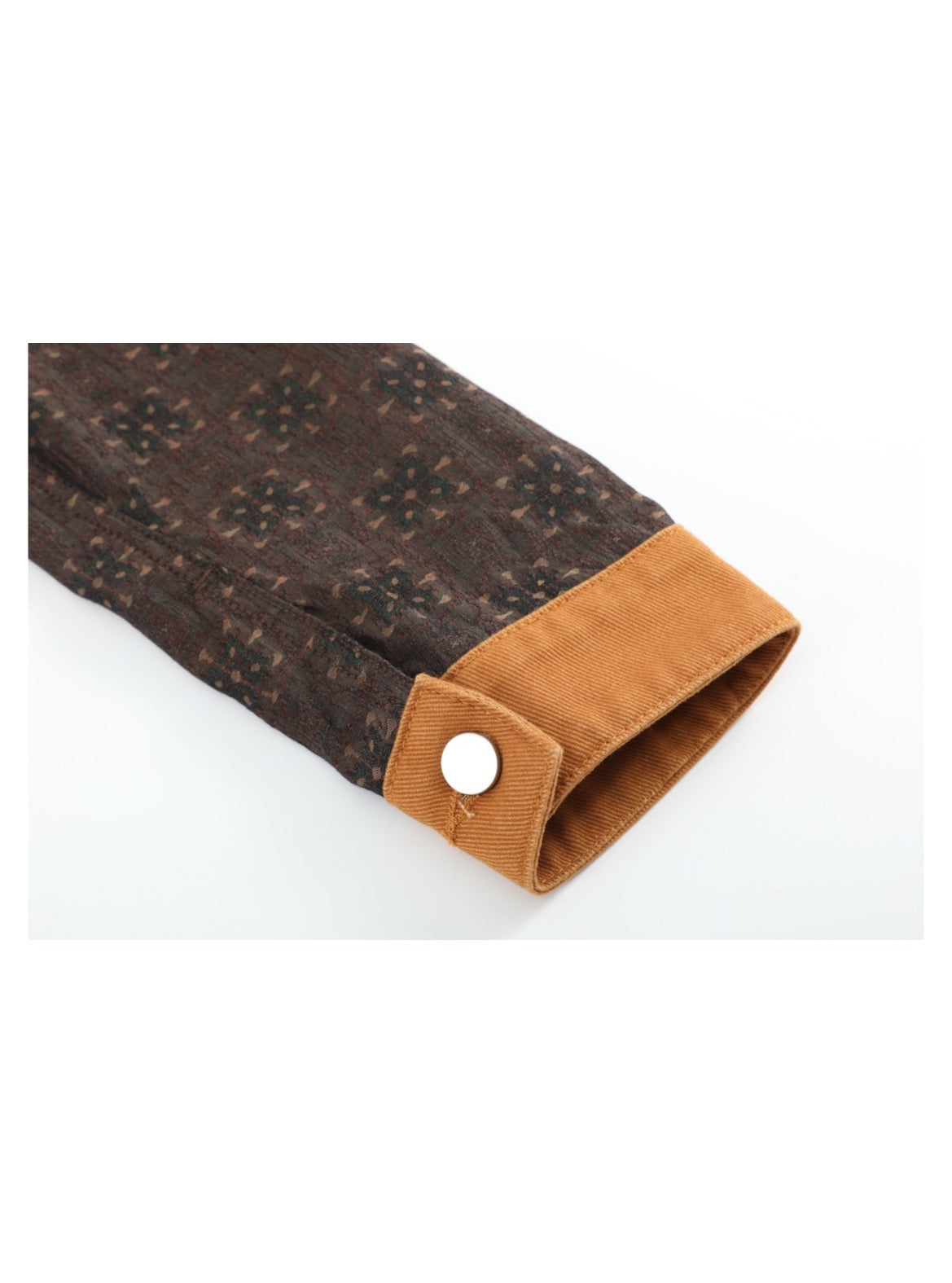 Ochre Contrast-Sleeve Jacket — detail 4