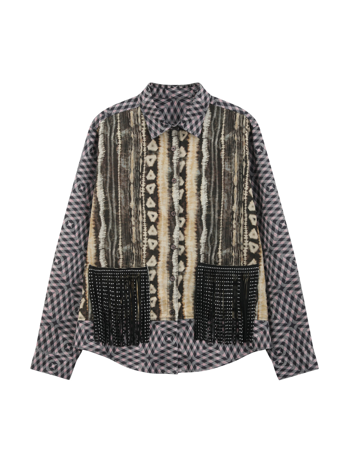 Safar Naqsha Fringe Shirt