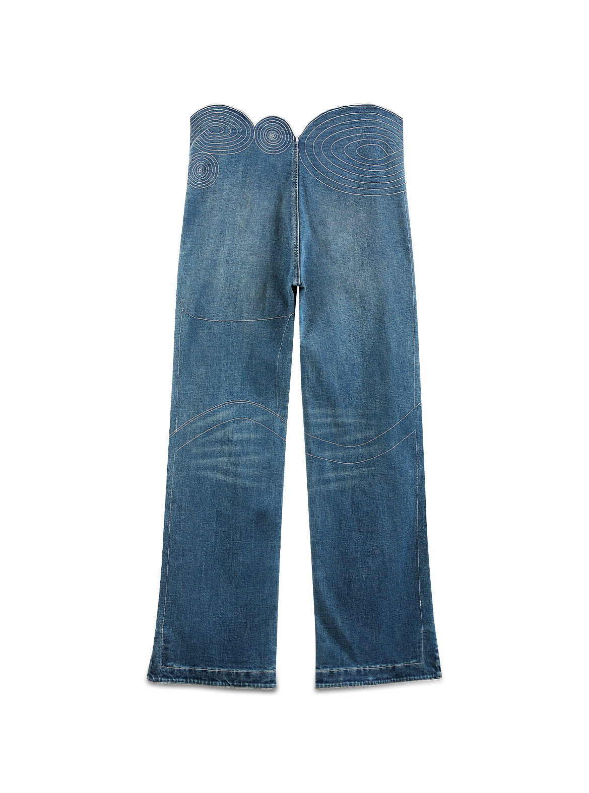 Amanjena Waist Geometry Denim – Read Moh in Red